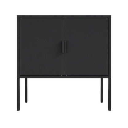 Manhattan Comfort - Ava 23.6 Accent Cabinet with 2 Adjustable Shelves in Black - AF005-BK veiw 1