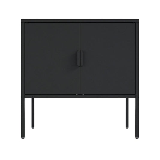 Manhattan Comfort - Ava 23.6 Accent Cabinet with 2 Adjustable Shelves in Black - AF005-BK veiw 1