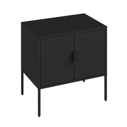 Manhattan Comfort - Ava 23.6 Accent Cabinet with 2 Adjustable Shelves in Black - AF005-BK veiw 3