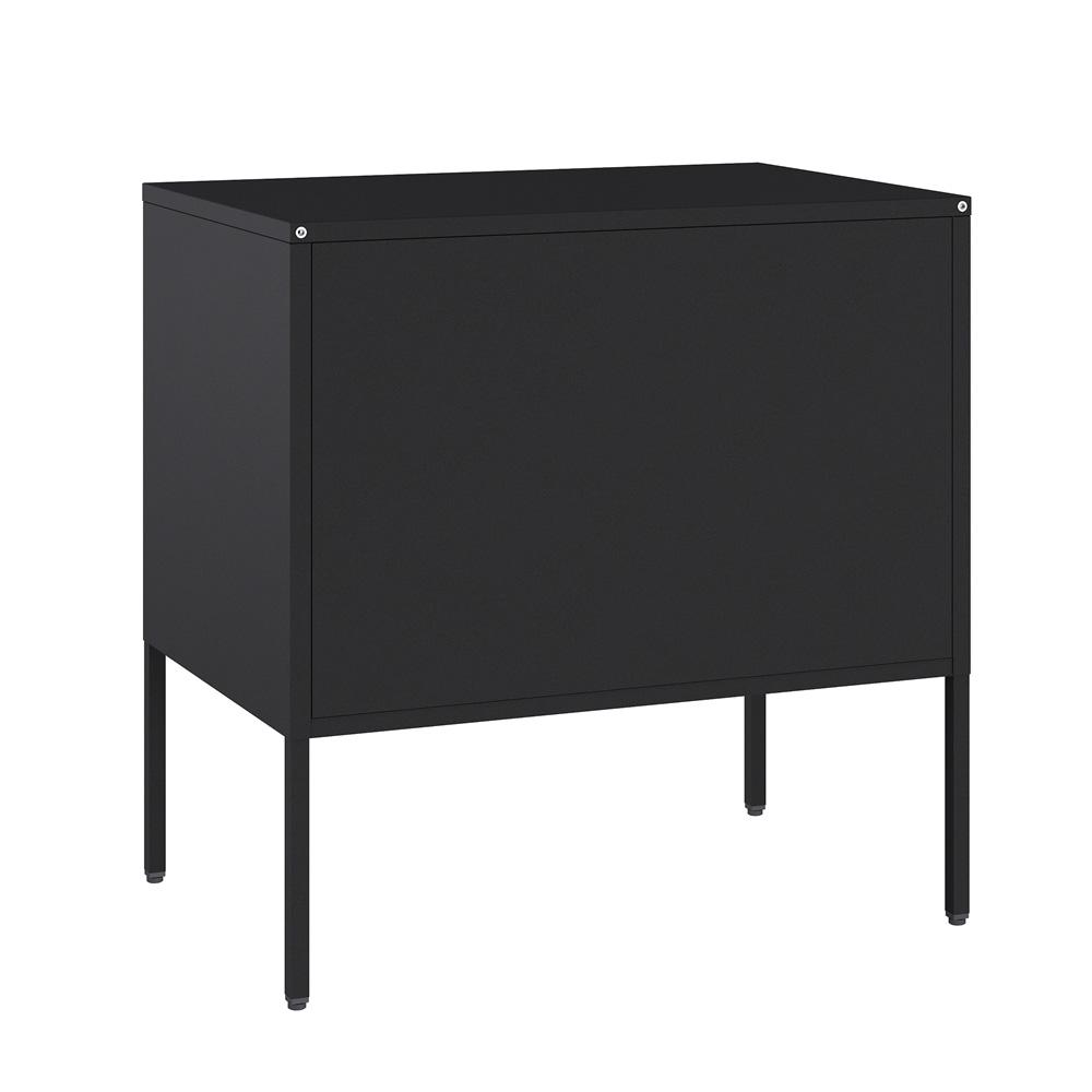 Manhattan Comfort - Ava 23.6 Accent Cabinet with 2 Adjustable Shelves in Black - AF005-BK veiw 4