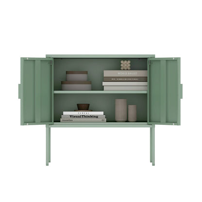 Manhattan Comfort - Ava 23.6 Accent Cabinet with 2 Adjustable Shelves in Green - AF005-GR veiw 8