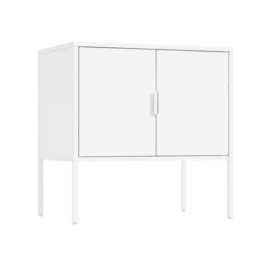 Manhattan Comfort - Ava 23.6 Accent Cabinet with 2 Adjustable Shelves in White - AF005-WH veiw 2