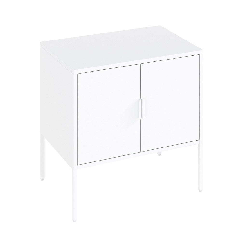 Manhattan Comfort - Ava 23.6 Accent Cabinet with 2 Adjustable Shelves in White - AF005-WH veiw 3