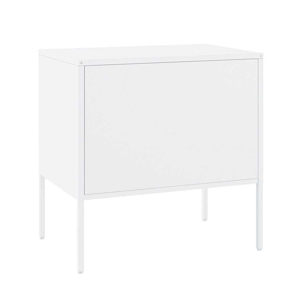 Manhattan Comfort - Ava 23.6 Accent Cabinet with 2 Adjustable Shelves in White - AF005-WH veiw 4