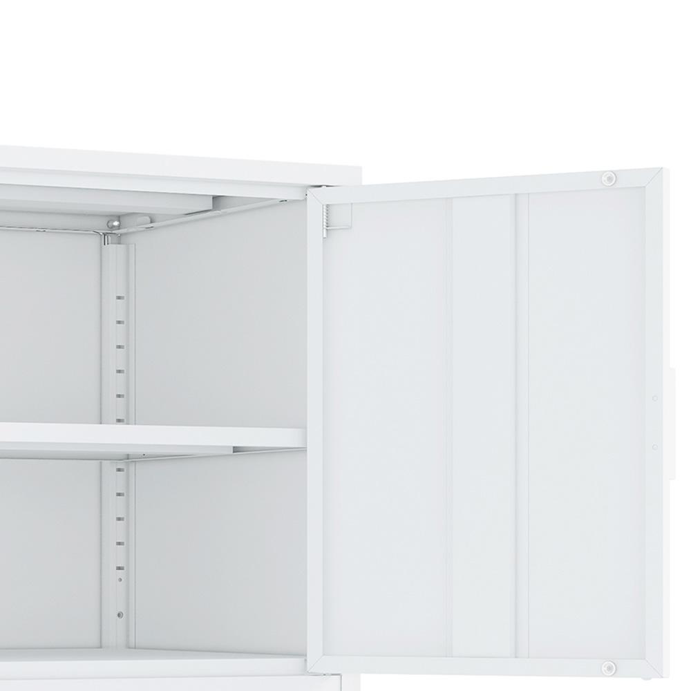 Manhattan Comfort - Ava 23.6 Accent Cabinet with 2 Adjustable Shelves in White - AF005-WH veiw 5