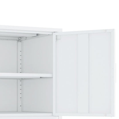 Manhattan Comfort - Ava 23.6 Accent Cabinet with 2 Adjustable Shelves in White - AF005-WH veiw 5
