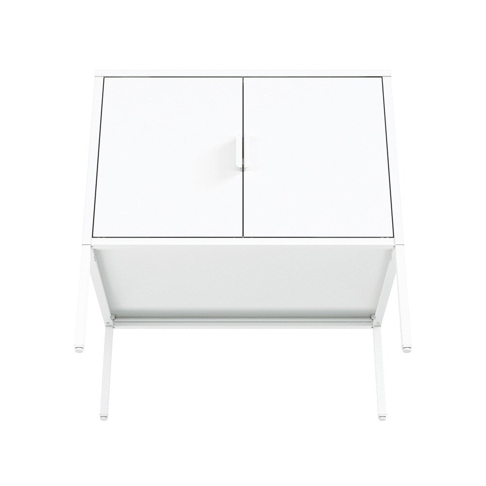 Manhattan Comfort - Ava 23.6 Accent Cabinet with 2 Adjustable Shelves in White - AF005-WH veiw 6