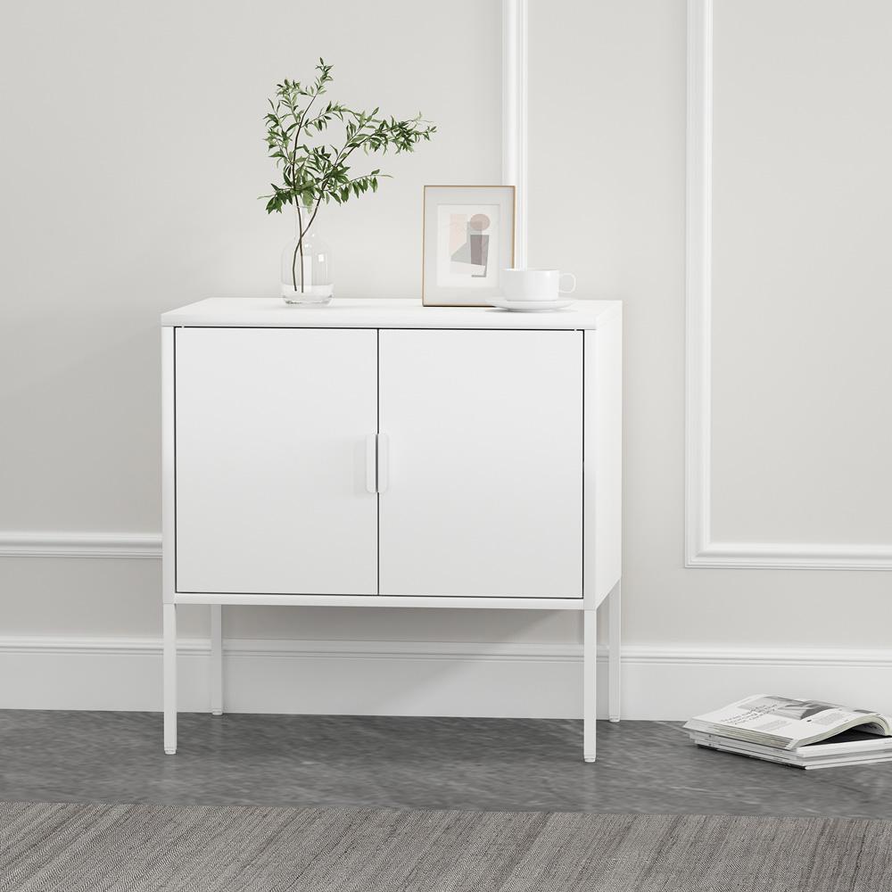 Manhattan Comfort - Ava 23.6 Accent Cabinet with 2 Adjustable Shelves in White - AF005-WH veiw 10