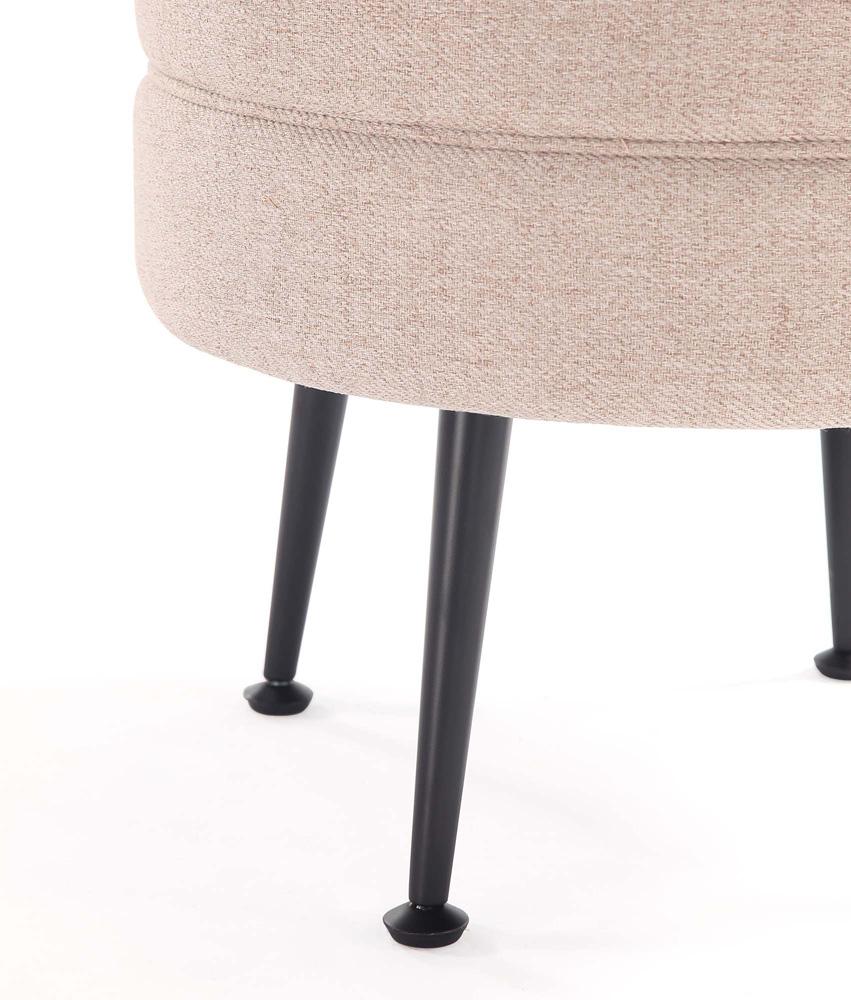 Manhattan Comfort - Bailey Woven Polyester Blend Ottoman with Stainless Steel Legs in BlueGreyOatmeal Sage Green - Set of 4 - 4-OT003-BK veiw 7