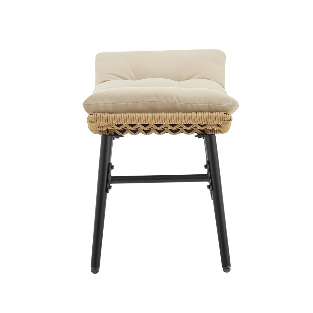 Manhattan Comfort - 6-Piece Benson Polyester Patio Rocking Chair with Steel Legs in Cream - 2-OD-CV024-CR veiw 9