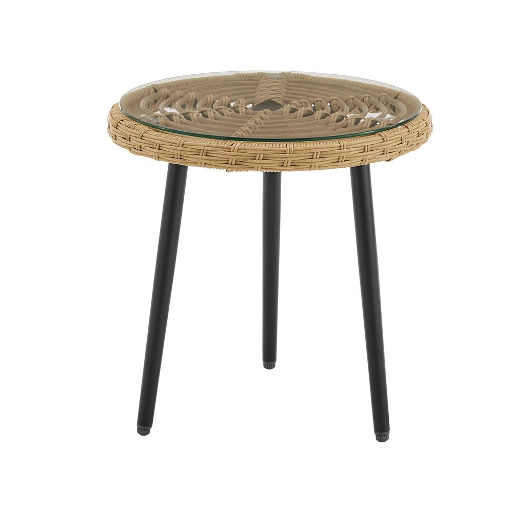 Manhattan Comfort - 3-Piece Benson Polyester Patio Rocking Chair with Steel Legs in Grey - OD-CV024-GY veiw 8