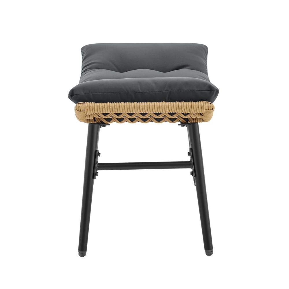 Manhattan Comfort - 3-Piece Benson Polyester Patio Rocking Chair with Steel Legs in Grey - OD-CV024-GY veiw 9