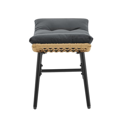 Manhattan Comfort - 3-Piece Benson Polyester Patio Rocking Chair with Steel Legs in Grey - OD-CV024-GY veiw 9