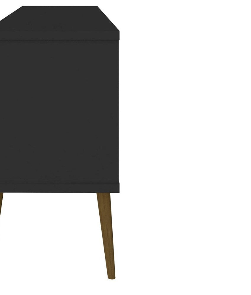 Manhattan Comfort - Bradley TV Stand with 4 Fixed Shelves Shelves in Black - 228BMC8 veiw 6