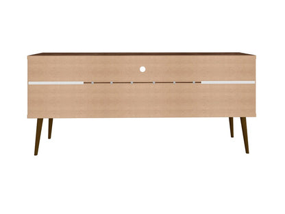 Manhattan Comfort - Bradley TV Stand with 4 Fixed Shelves Shelves in Rustic Brown - 228BMC9 veiw 5