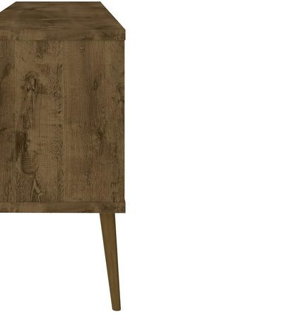 Manhattan Comfort - Bradley TV Stand with 4 Fixed Shelves Shelves in Rustic Brown - 228BMC9 veiw 6