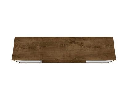 Manhattan Comfort - Bradley TV Stand with 4 Fixed Shelves Shelves in Rustic Brown and White - 228BMC96 veiw 7