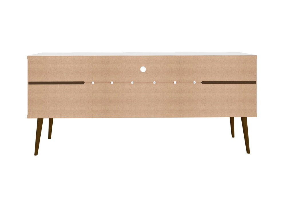 Manhattan Comfort - Bradley TV Stand with 4 Fixed Shelves Shelves in White - 228BMC6 veiw 5