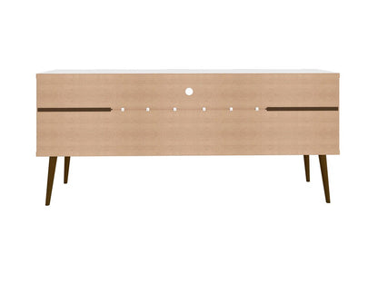 Manhattan Comfort - Bradley TV Stand with 4 Fixed Shelves Shelves in White - 228BMC6 veiw 5