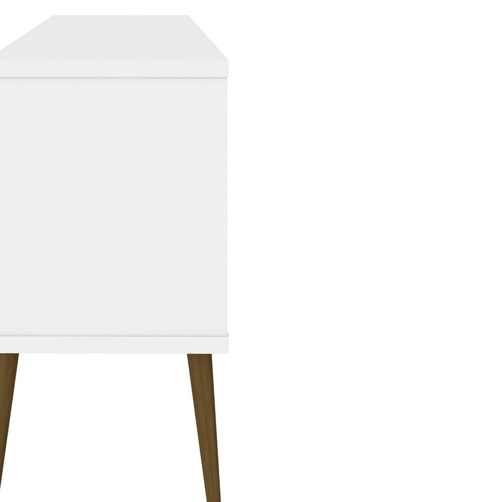 Manhattan Comfort - Bradley TV Stand with 4 Fixed Shelves Shelves in White - 228BMC6 veiw 6