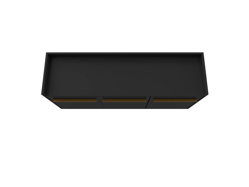 Manhattan Comfort - Bradley Buffet Stand/ Sideboard with 4 Fixed Shelves in Black - 230BMC8 veiw 3