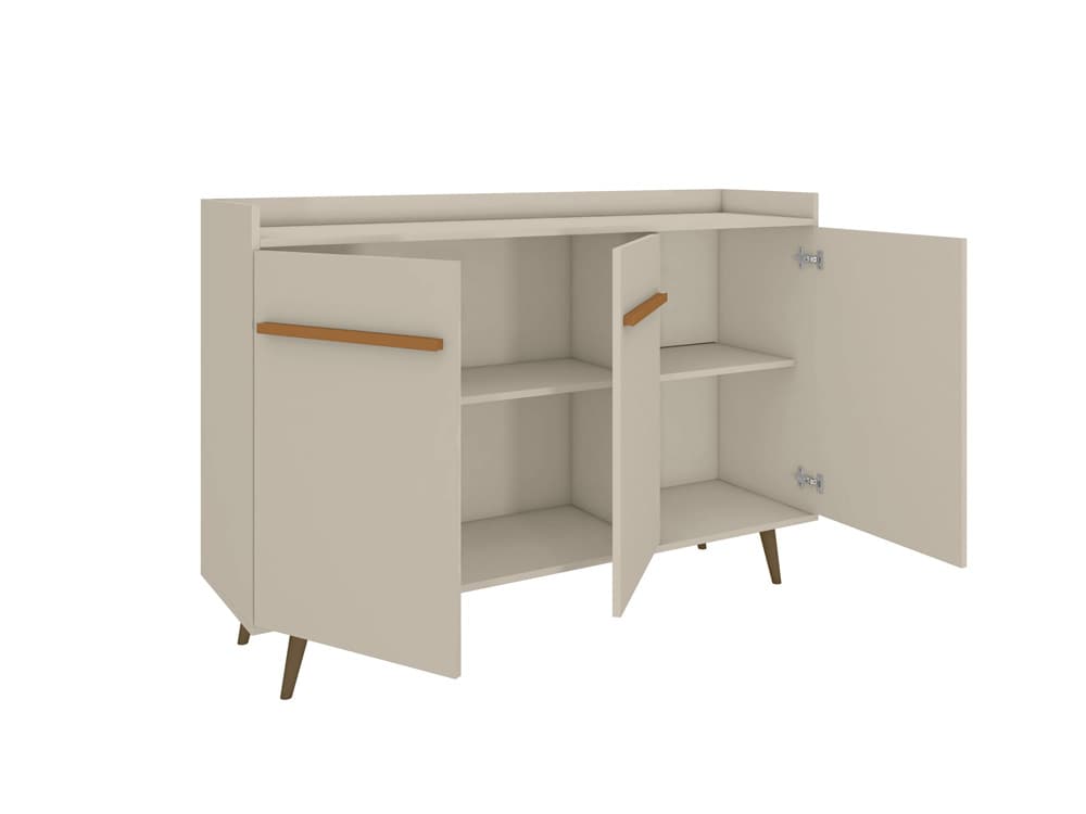 Manhattan Comfort - Bradley Buffet Stand/ Sideboard with 4 Fixed Shelves in Off White - 230BMC1 veiw 4