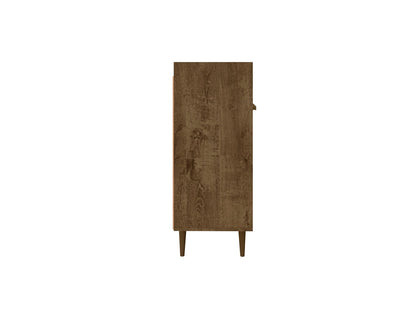 Manhattan Comfort - Bradley Buffet Stand/ Sideboard with 4 Fixed Shelves in Rustic Brown - 230BMC9 veiw 2