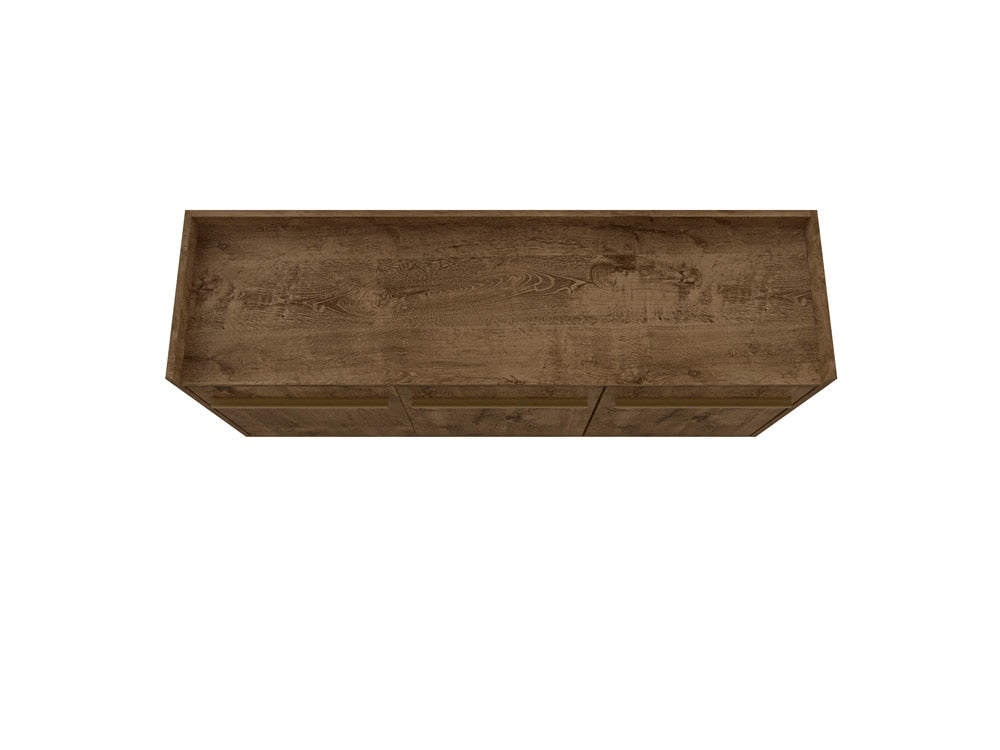 Manhattan Comfort - Bradley Buffet Stand/ Sideboard with 4 Fixed Shelves in Rustic Brown - 230BMC9 veiw 4