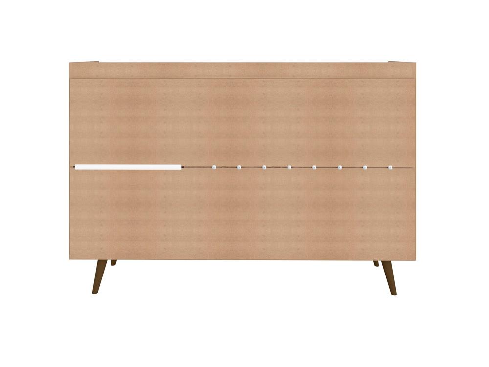 Manhattan Comfort - Bradley Buffet Stand/ Sideboard with 4 Fixed Shelves in Rustic Brown - 230BMC9 veiw 5