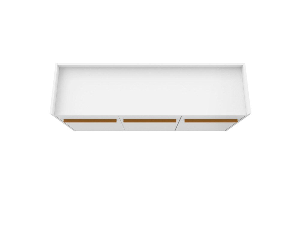 Manhattan Comfort - Bradley Buffet Stand/ Sideboard with 4 Fixed Shelves in White - 230BMC6 veiw 4