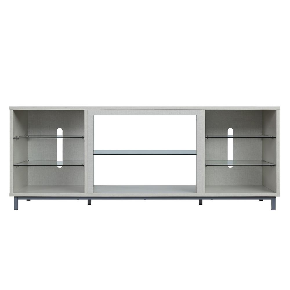 Manhattan Comfort - Brighton TV Stand with 8 Fixed Shelves in Beige - TVFP4-BG veiw 1