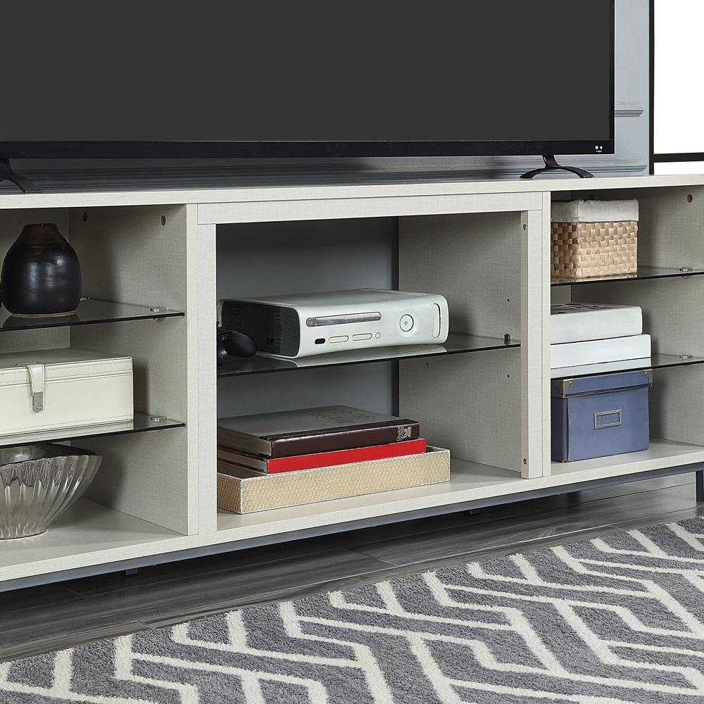 Manhattan Comfort - Brighton TV Stand with 8 Fixed Shelves in Beige - TVFP4-BG veiw 7