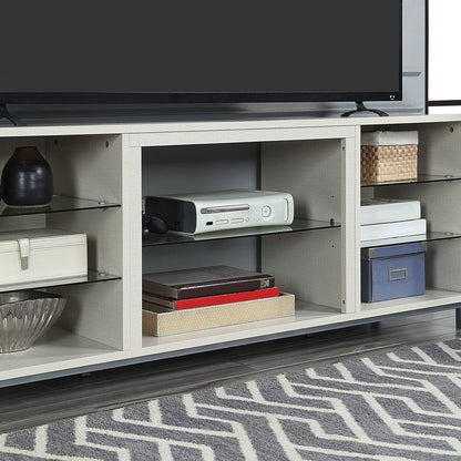 Manhattan Comfort - Brighton TV Stand with 8 Fixed Shelves in Beige - TVFP4-BG veiw 7