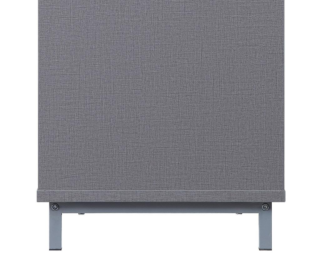 Manhattan Comfort - Brighton TV Stand with 8 Fixed Shelves in Grey - TVFP4-GY veiw 4