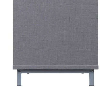 Manhattan Comfort - Brighton TV Stand with 8 Fixed Shelves in Grey - TVFP4-GY veiw 4