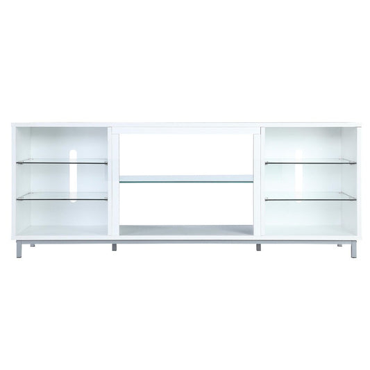 Manhattan Comfort - Brighton TV Stand with 8 Fixed Shelves in White - TVFP4-WH veiw 1