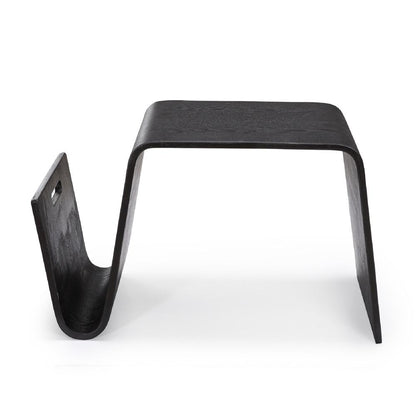 Manhattan Comfort - Brookside End Table with 1 Vertical Fixed Shelves in Black - ET001-BK veiw 2
