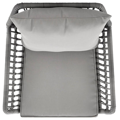 Manhattan Comfort - 3-Piece Cannes Polyester Patio 2- Person Seating Group with End Table with Iron Steel Legs in Grey - OD-CV012-GY veiw 9