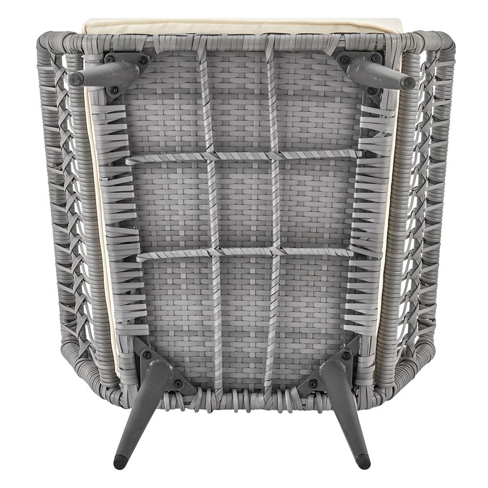 Manhattan Comfort - 3-Piece Cannes Polyester Patio 2- Person Seating Group with End Table with Iron Steel Legs in Grey and Cream - OD-CV012-CR veiw 8