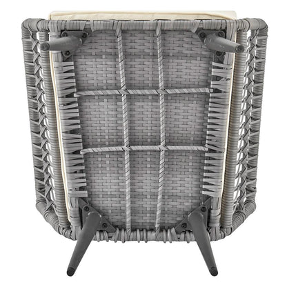 Manhattan Comfort - 3-Piece Cannes Polyester Patio 2- Person Seating Group with End Table with Iron Steel Legs in Grey and Cream - OD-CV012-CR veiw 8