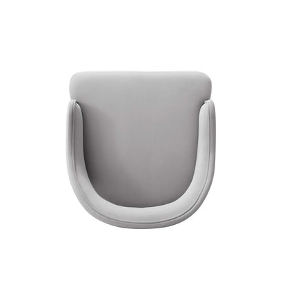 Manhattan Comfort - Carrington Velvet Dining Armchairs with Gold Stainless Steel Legs in Light Grey - Set of 2 - 2-DC089AR-LG veiw 6