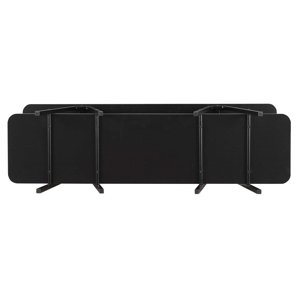 Manhattan Comfort - Celine Side Table / Console with 2 Fixed Shelves in Black - 25547-BK veiw 4