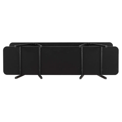 Manhattan Comfort - Celine Side Table / Console with 2 Fixed Shelves in Black - 25547-BK veiw 4