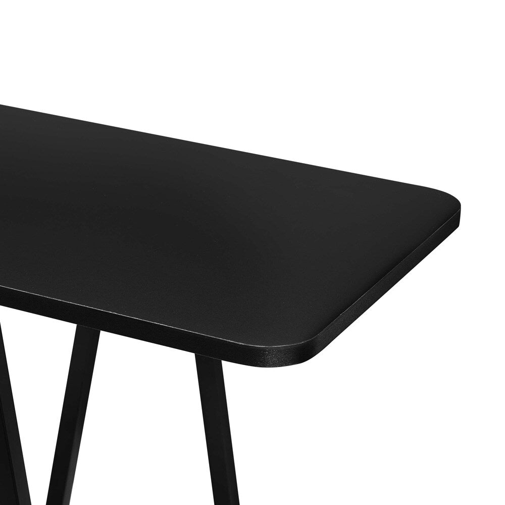 Manhattan Comfort - Celine Side Table / Console with 2 Fixed Shelves in Black - 25547-BK veiw 5