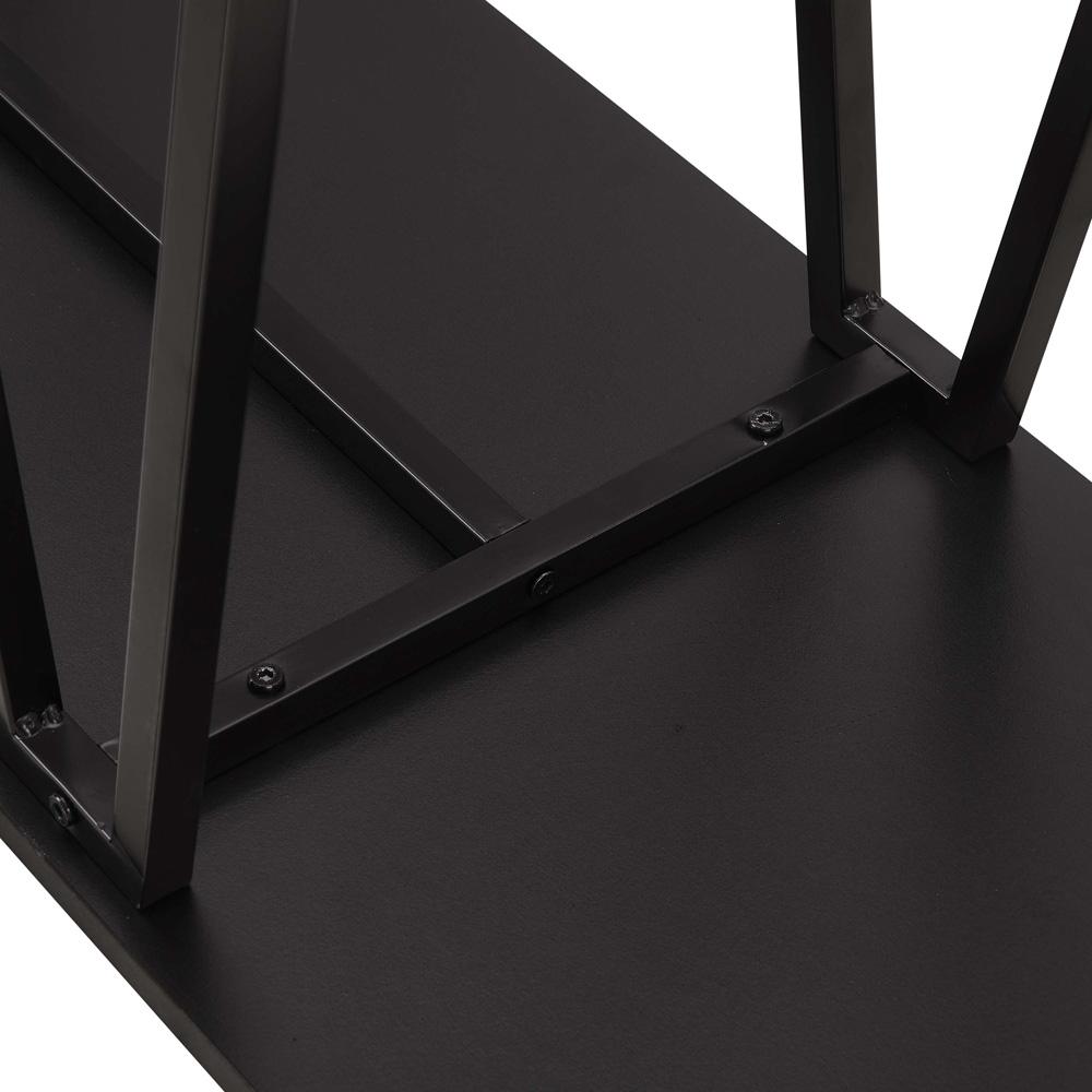 Manhattan Comfort - Celine Side Table / Console with 2 Fixed Shelves in Black - 25547-BK veiw 6