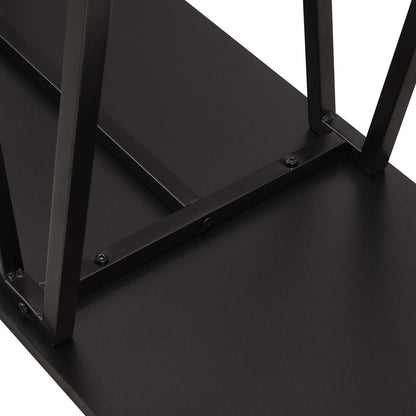 Manhattan Comfort - Celine Side Table / Console with 2 Fixed Shelves in Black - 25547-BK veiw 6