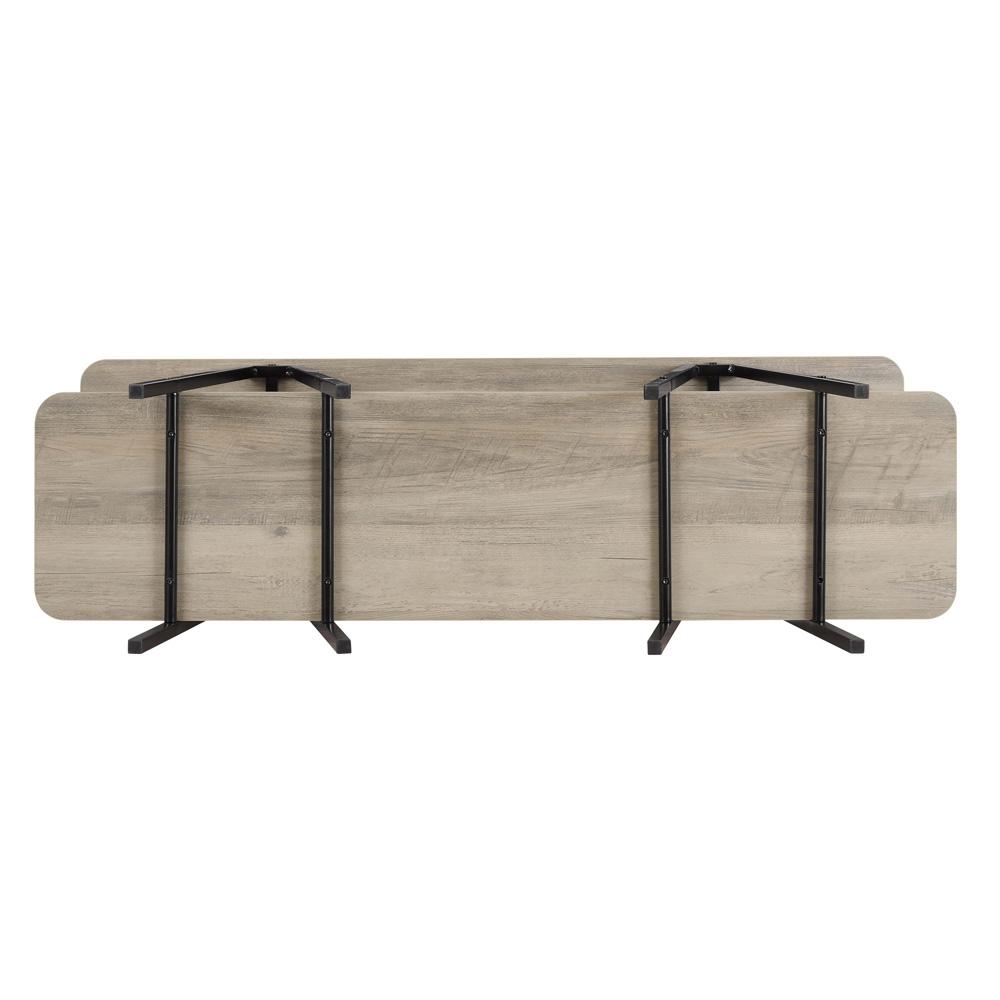 Manhattan Comfort - Celine Side Table / Console with 2 Fixed Shelves in Rustic Grey - 25547-GY veiw 4