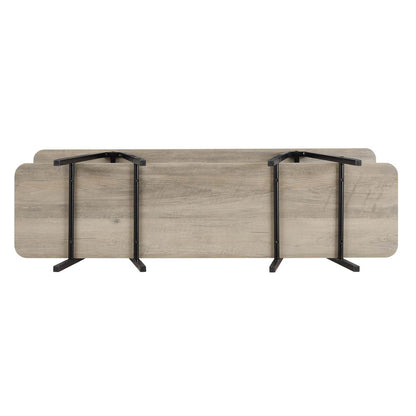 Manhattan Comfort - Celine Side Table / Console with 2 Fixed Shelves in Rustic Grey - 25547-GY veiw 4