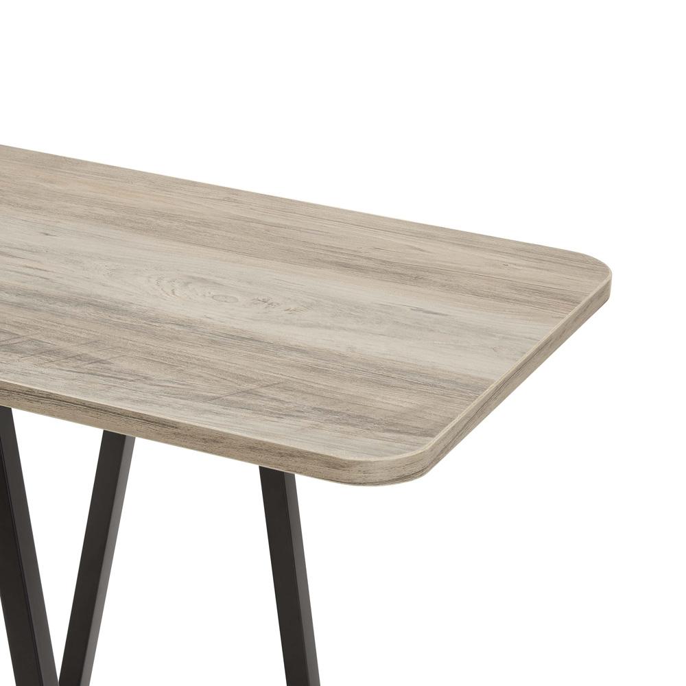 Manhattan Comfort - Celine Side Table / Console with 2 Fixed Shelves in Rustic Grey - 25547-GY veiw 5