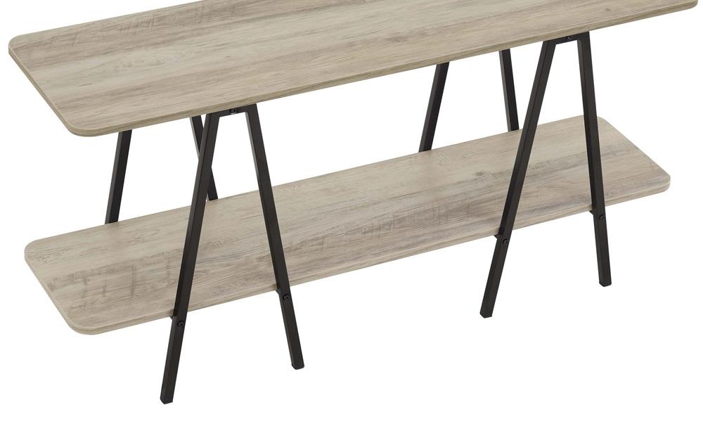 Manhattan Comfort - Celine Side Table / Console with 2 Fixed Shelves in Rustic Grey - 25547-GY veiw 7